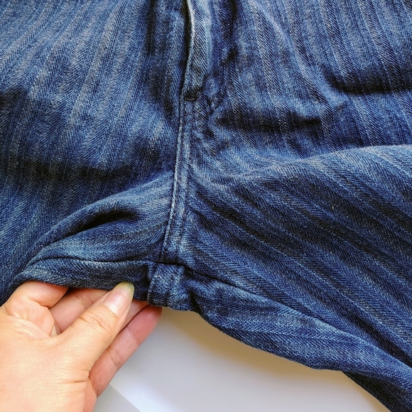 Levi's vintage denim mom jean women's high rise tapered textured striped sz 16. - Picture 6 of 16